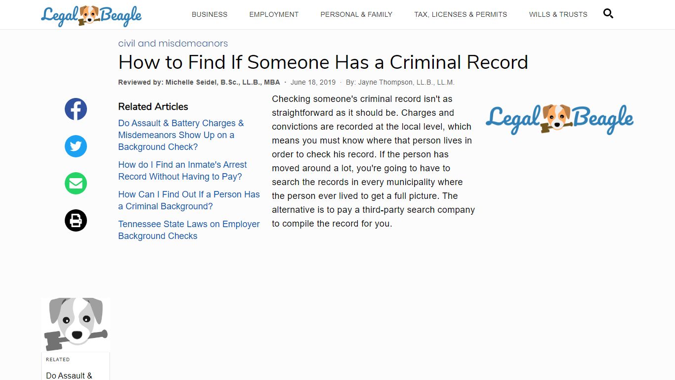 How to Find If Someone Has a Criminal Record | Legal Beagle